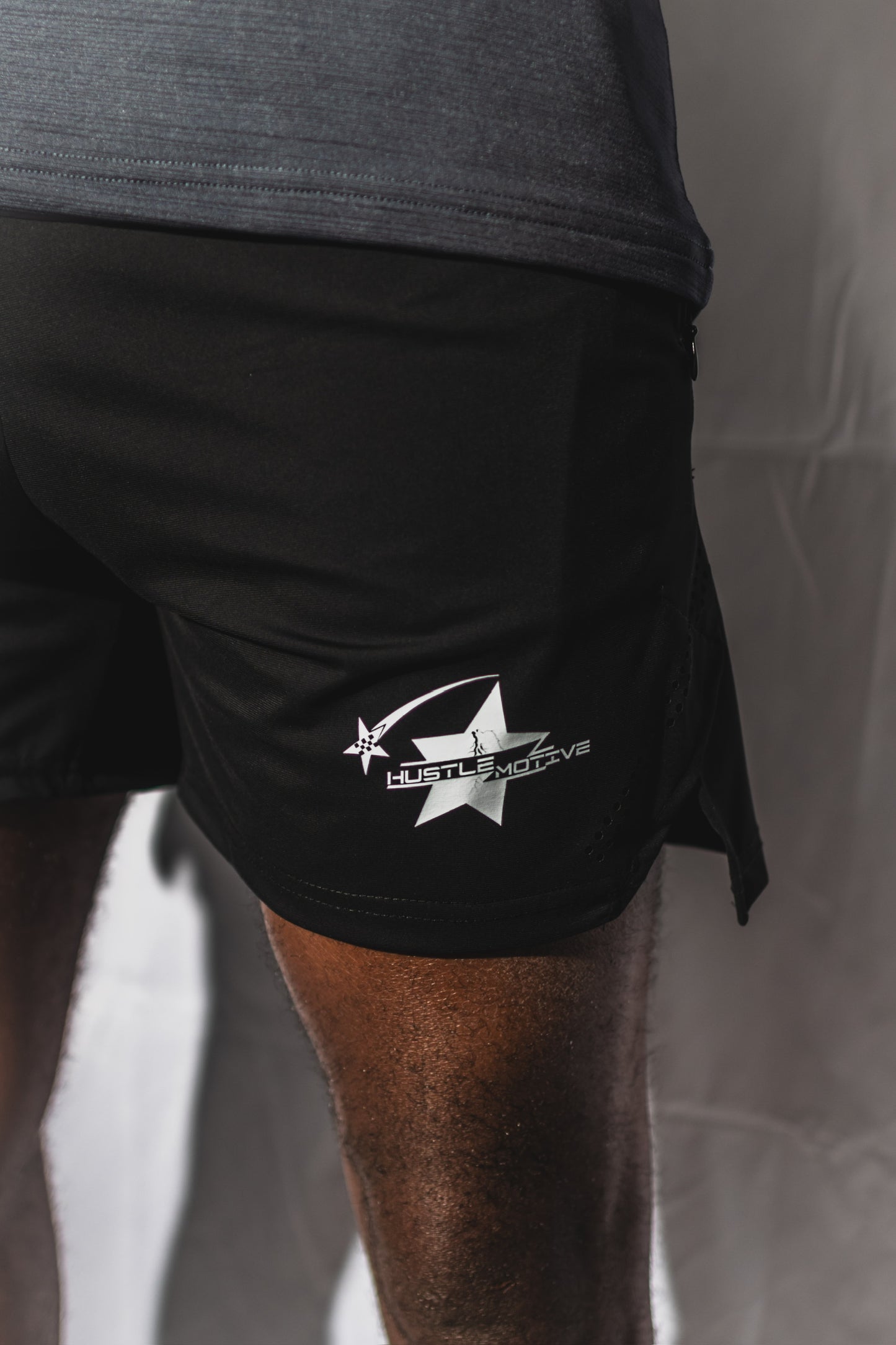 Hustle Motive Black Athletic Shorts