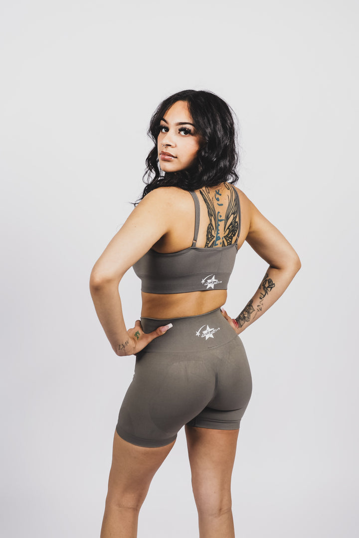 Hustle motive grey women’s shorts