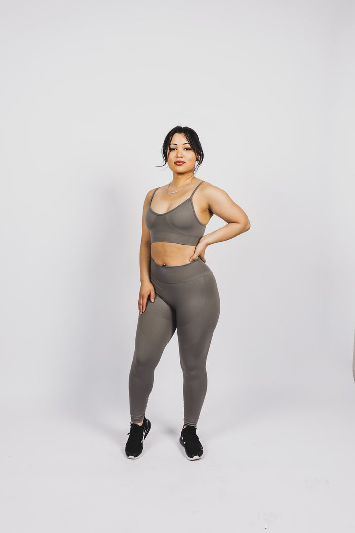 Hustle motive grey women’s leggings