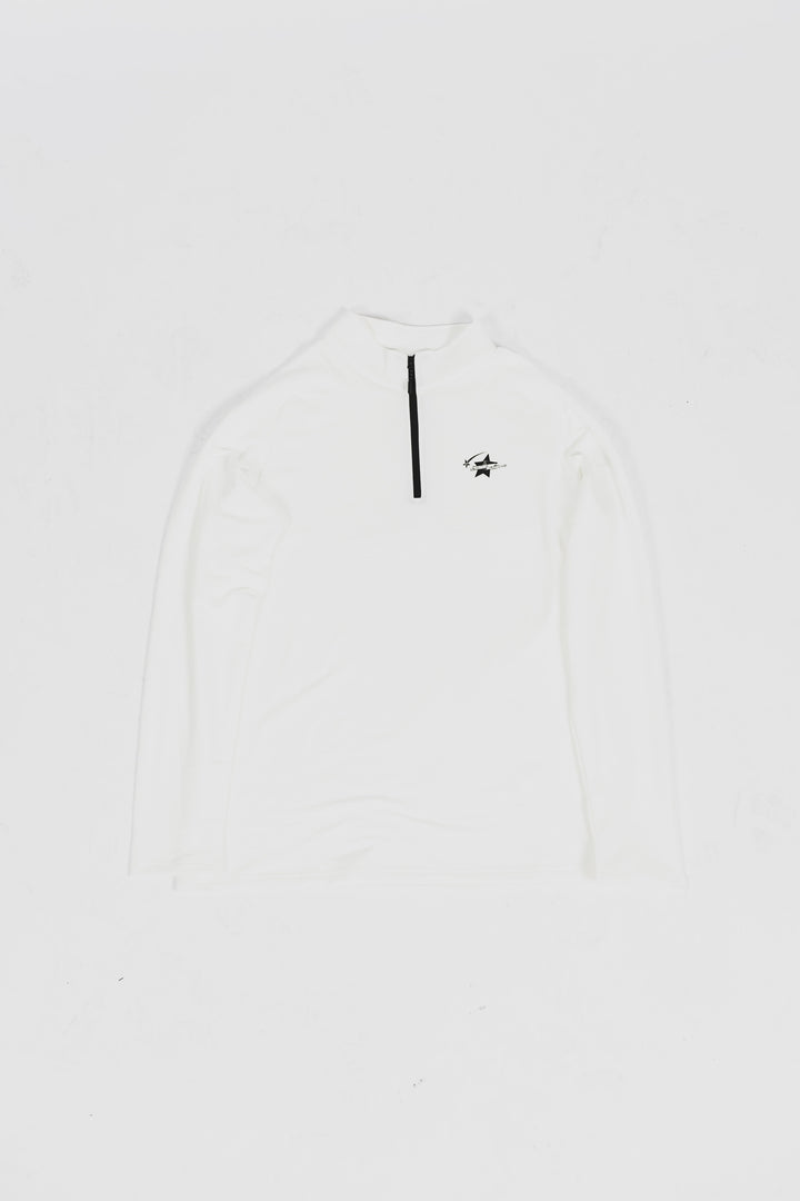 Hustle Motive White Quarter Zip